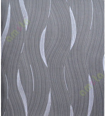 Grey black shiny vertical curved pin lines home decor wallpaper for walls